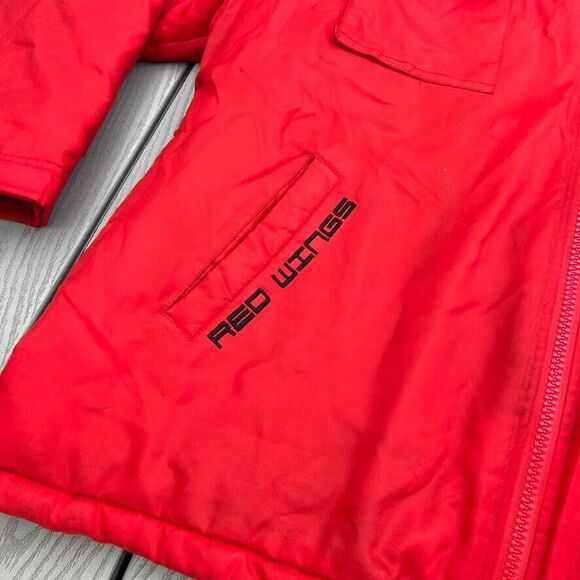 Vintage Detroit Red Wings Puffer Jacket NHL/ Logo Athletic 90s Size L - Picture 2 of 6